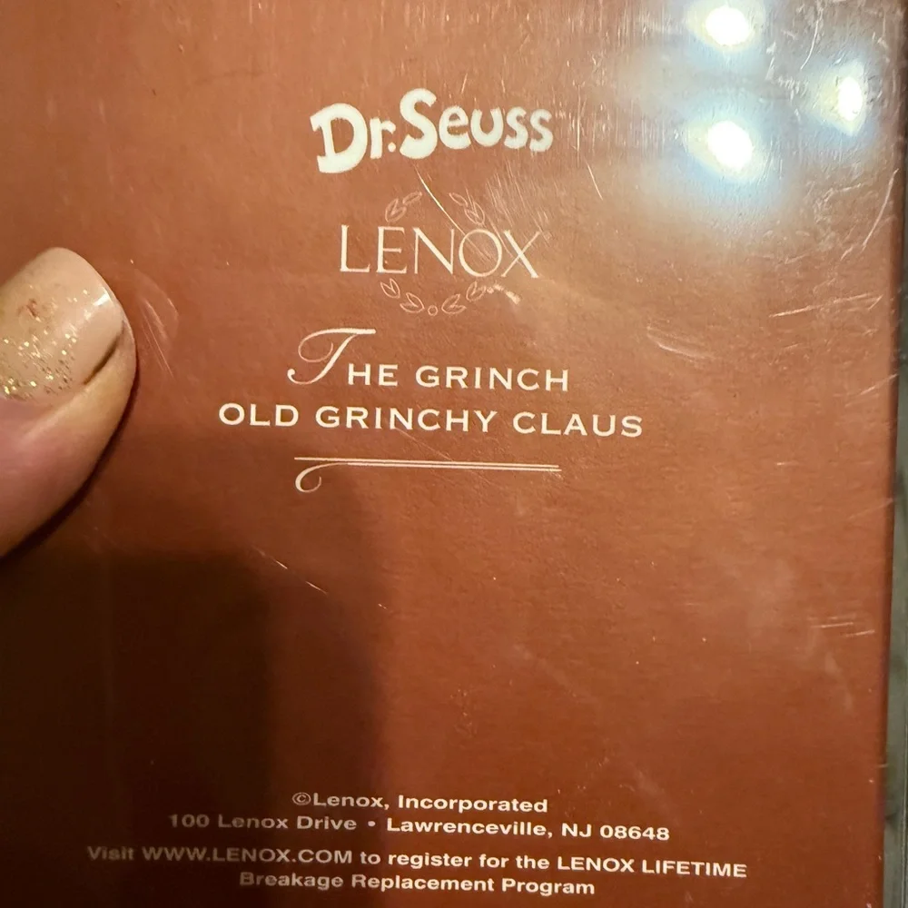 Vintage 2005 Lenox The Grinch Old Grinchy Claus Christmas Ornament W Box - Picture 2 of 3